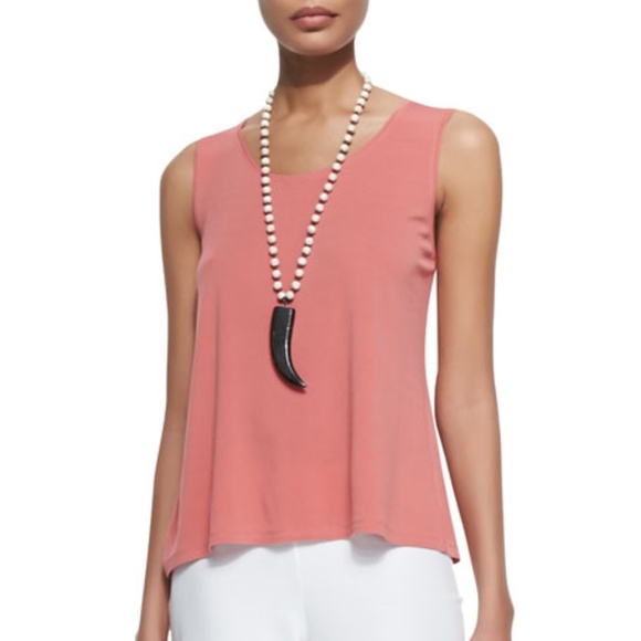 eileen fisher stretch silk shirt